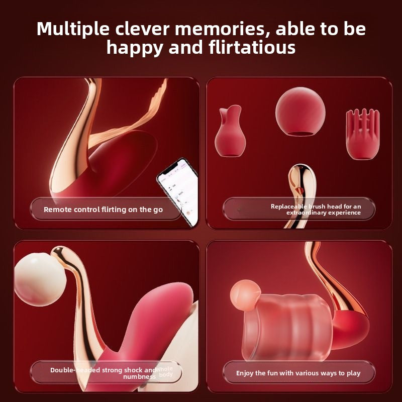 App Remote Control Dual Head Silicone Vibrator TeemDrop