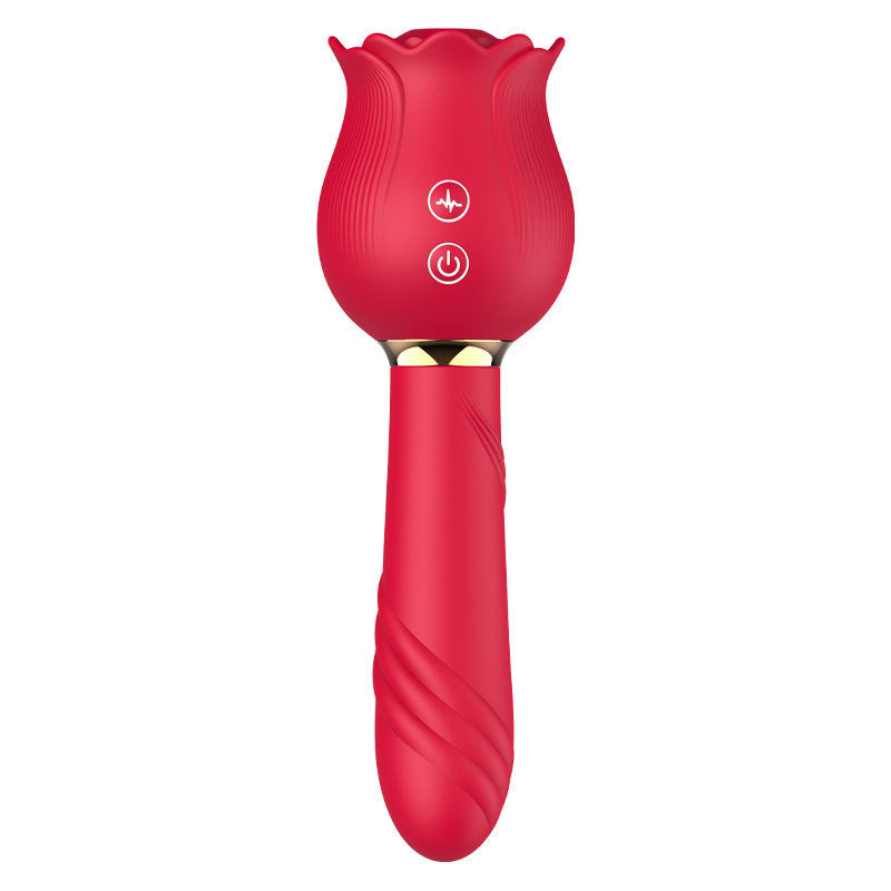 Rose Sucking Telescopic Vibrator TeemDrop