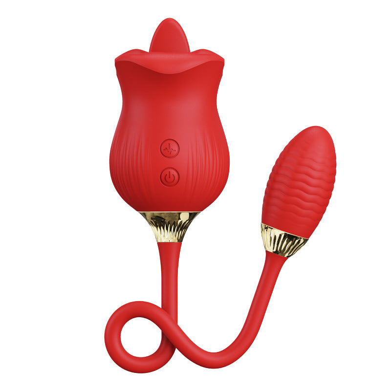 Rose Sucking Telescopic Vibrator TeemDrop