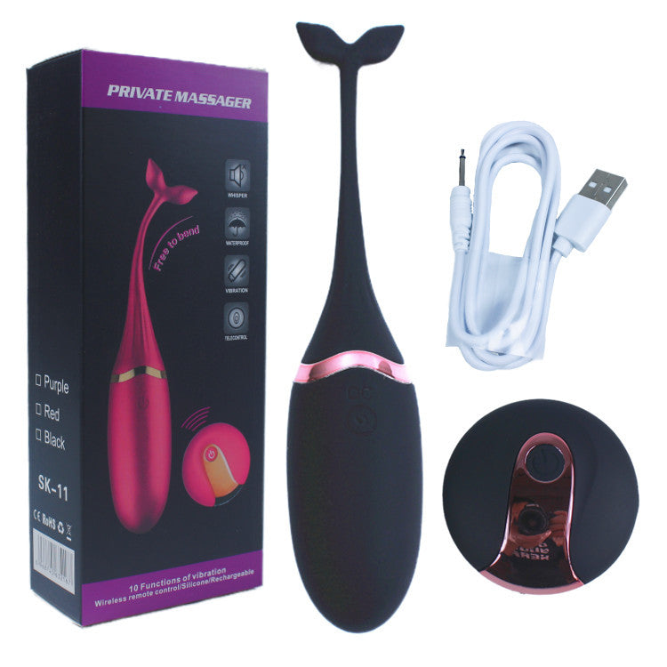 USB Rechargeable Wireless Remote Control Tadpole Vibrator for Women