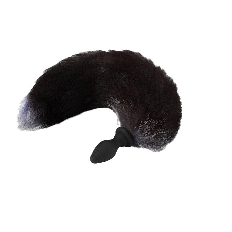 Shaking the fox's tail and inserting a plug into its anus TeemDrop