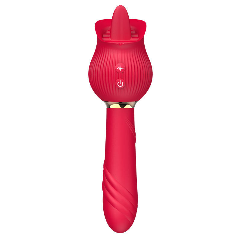 Rose Sucking Telescopic Vibrator TeemDrop
