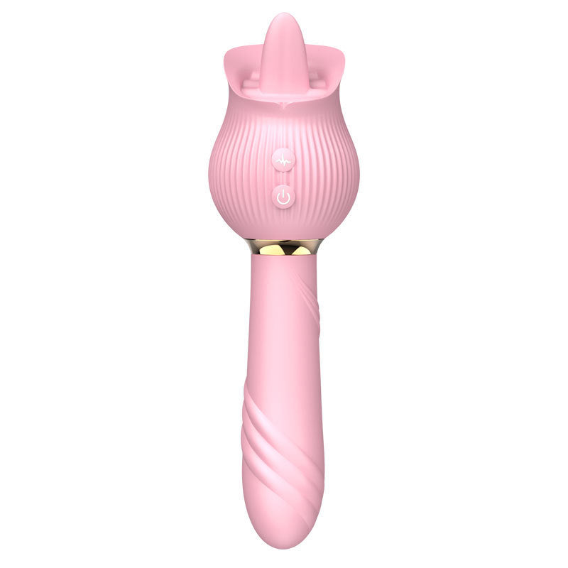 Rose Sucking Telescopic Vibrator TeemDrop