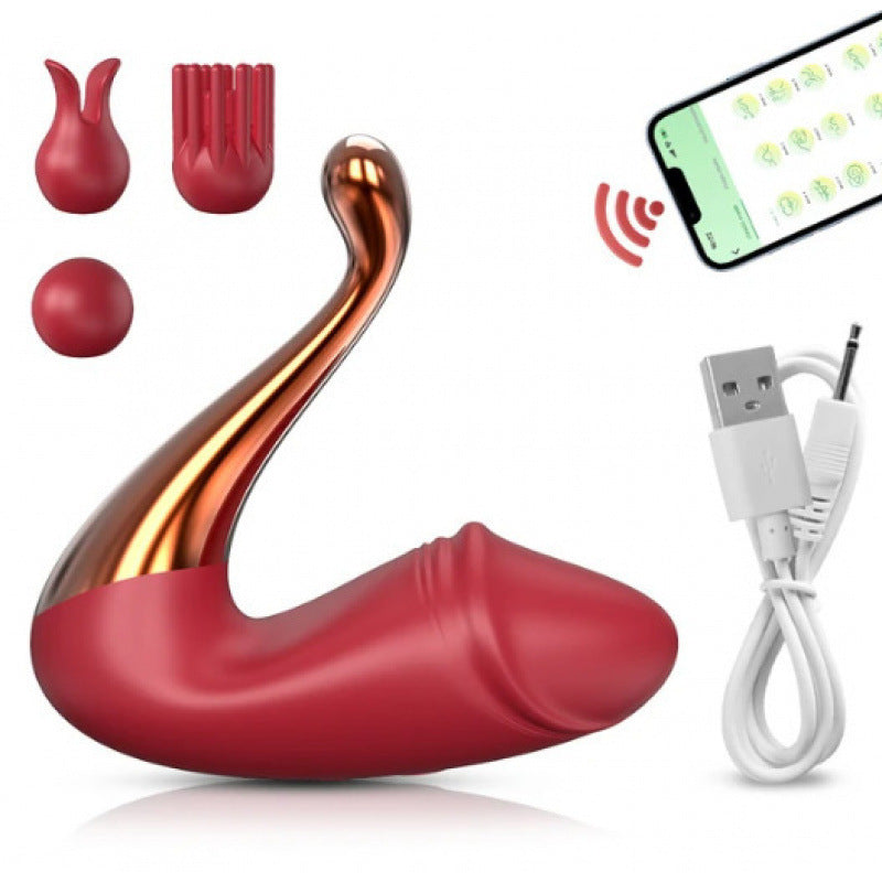App Remote Control Dual Head Silicone Vibrator TeemDrop